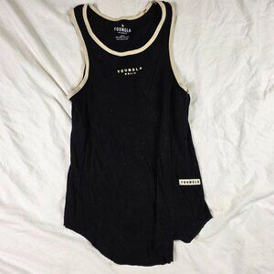 YoungLA Rocket Rib Tank Mens Large Black Sleeveless Shirt Gym Wear Training